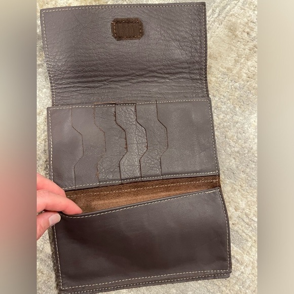 Leather Master Brantford Ont. Canada Quality Leather Wallet Raw Edge Deep Purple - Picture 5 of 9